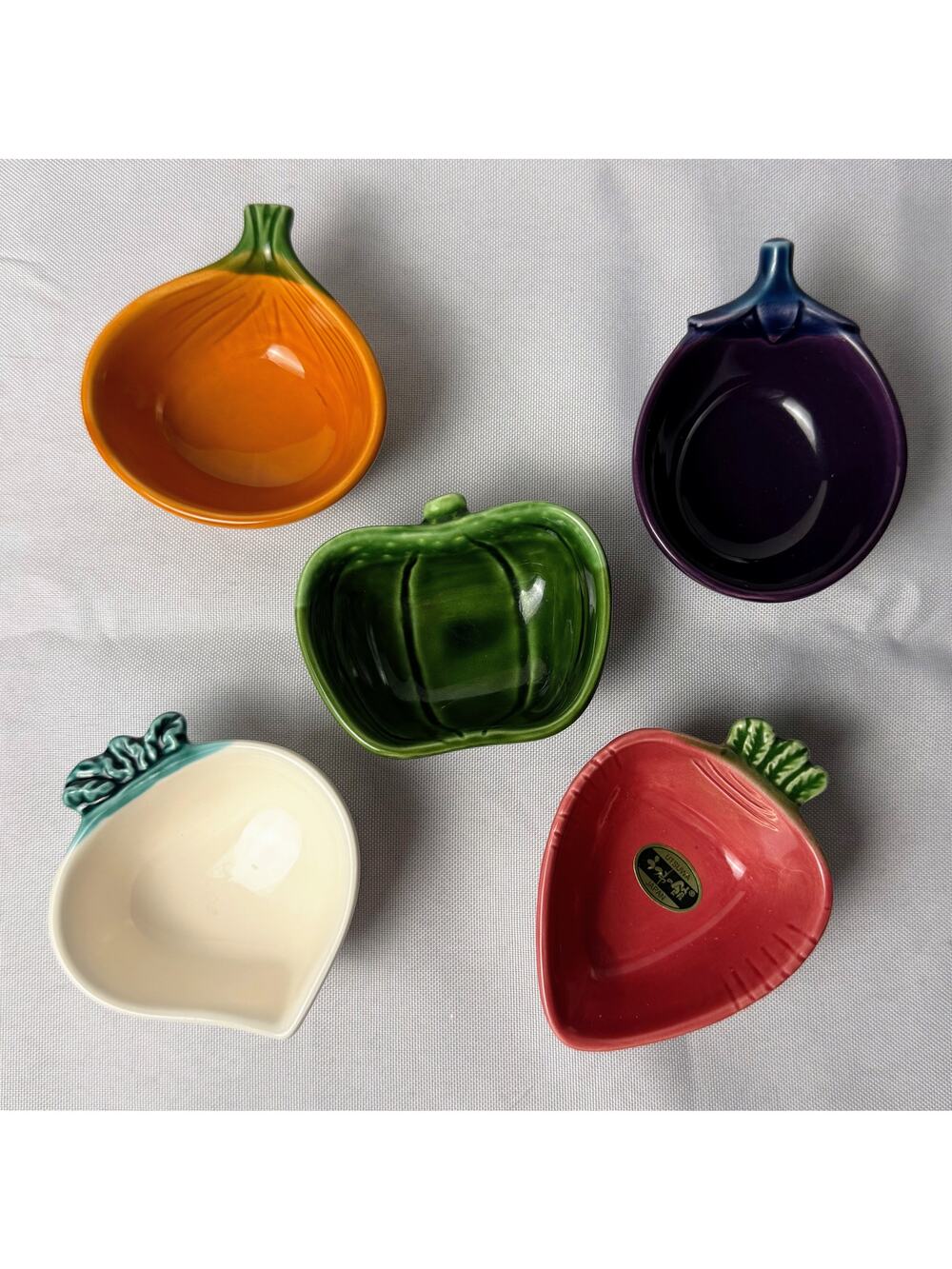VTG Utsuwa-No-Yakata‎ Japan Kawaii Porcelain Condiment Bowls Set of 5 Small Cute